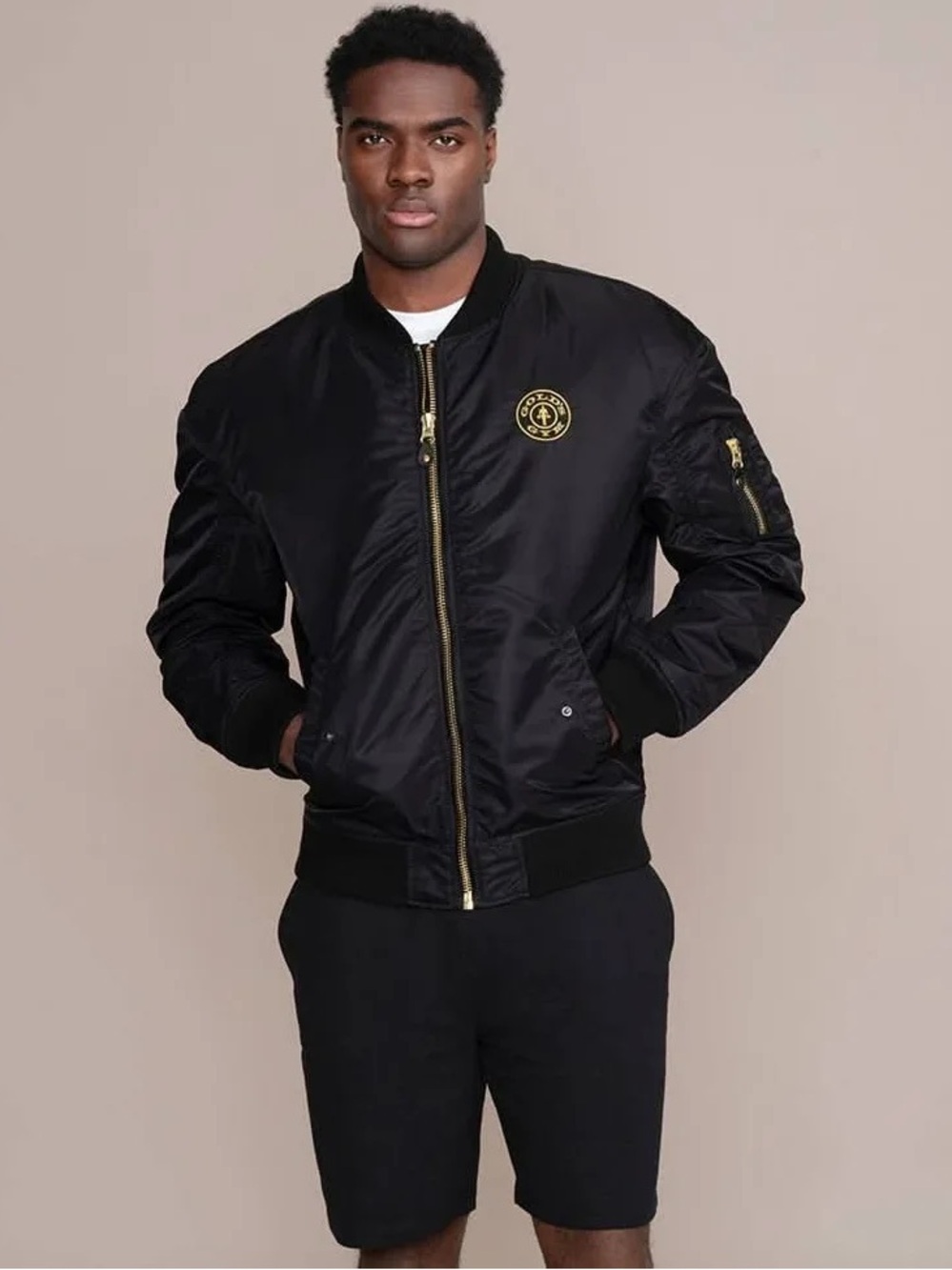Gold’s Gym Weight Plate Bomber Jacket